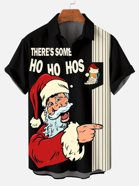 Men's Christmas Funny Graphic Short Sleeve Hawaiian Shirt